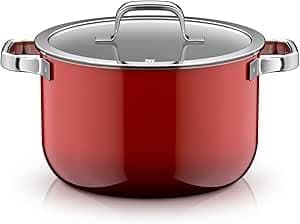 WMF Fusiontec Mineral Pro 0519555290 Cooking Pot with Lid, 24 cm, Scratch-Resistant Material, Induction Pot, Suitable for All Types of Cookers, Made in Germany, Passion Red على Amazon.ae - متتبع الأسعار