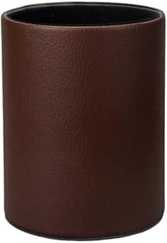 Leather Pen Holder, Brown Pencil Holder, Desktop Elegant Pen Holder for Desk, Stationery Organizer for School Office Home Dorm (3.3" x 3.3" x 4", Brown) on Amazon.ae - Price Tracker