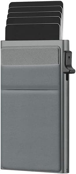 COOLive Slim Wallet for Men - Minimalist Mens Wallet Pop up Card Holder with RFID Blocking and Money Pocket Wallets Stealth Wallet Gifts for Men Dad Husband Boyfriend Grey - Amazon.ae Price Tracker