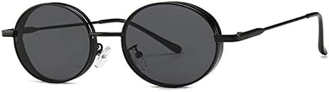 Vintage Ellipse Sunglasses Touchwood Steam Style Glasses UV Protection Sunglasses for Women (Color : Black) on Amazon.ae - Price Tracker