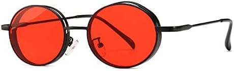 Vintage Ellipse Sunglasses Touchwood Steam Style Glasses UV Protection Sunglasses for Women (Color : Red) on Amazon.ae - Price Tracker