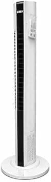 Liba Standing Tower Fan with Warranty, 3 Speed Levels, Remote Control included, 12H Timer, Quiet Bladeless Cooling Fan for Home, Villa, Office, kitchen Slim Designed Fan Sleeping Modeمروحة عمودية على Amazon.ae - متتبع الأسعار