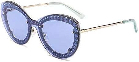 Pearl Decoration Cat Eye Frame Sunglasses UV Personality Enhancive Glasses Sunglasses for Women (Color : Blue) on Amazon.ae - Price Tracker