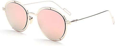 Turn Empty Cuffs Embellished Sunglasses Retro Style UV Protection Sunglasses for Women (Color : Pink) on Amazon.ae - Price Tracker