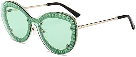 Pearl Decoration Cat Eye Frame Sunglasses UV Personality Enhancive Glasses Sunglasses for Women (Color : Green) on Amazon.ae - Price Tracker