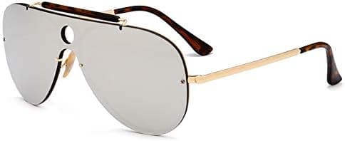 Interconnected Beam Classic Style Personality Style Sunglasses UV Protection Sunglasses for Women (Color : Silver) on Amazon.ae - Price Tracker