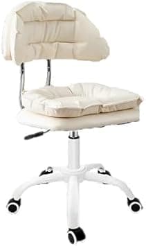 White Rolling Stool Backrest, Thick Seat Padding, Heavy Duty Home Office Rolling Chair, Adjustable Height Swivel Stool Chair for Nail Salon Spa Massage Tattoo على Amazon.ae - متتبع الأسعار