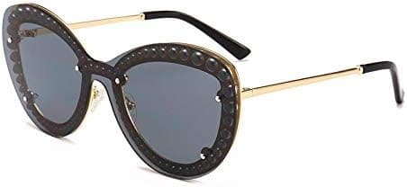 Pearl Decoration Cat Eye Frame Sunglasses UV Personality Enhancive Glasses Sunglasses for Women (Color : Grey) on Amazon.ae - Price Tracker