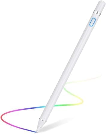 Universal Active Stylus Pen, 1.45mm fine Tip Rechargeable Stylus Pen For iOS and Android Capacitive Touchscreen Home & Work Use Digital Pen - White على Amazon.ae - متتبع الأسعار