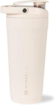 HydroJug 24 oz New Stainless Steel Shaker – Insulated, Leakproof, BPA-Free with Silent Mixing Grate – No Clumps, No Noise – Premium Shaker for Fitness, Sports & Everyday Use, Cream - Best Deal Finder
