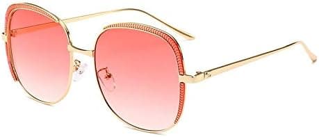 Large Foursquare Frame Sunglasses Retro UV Protection Fishing Outdoor Drive Generic Decoration Sunglasses for Women (Color : RED) on Amazon.ae - Price Tracker