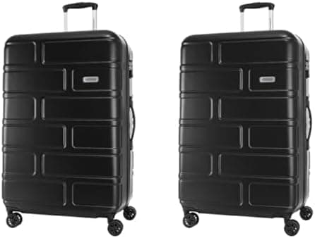 American Tourister Bricklane Spinner 55 cm + 69 Cm - Jet Black -Luggage 2PC set- 3 Years Global Warranty on Amazon - Best Deal Finder
