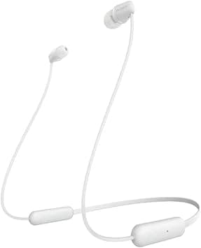 Sony WI-C200W kabelloser In-Ohr Kopfhörer (15 Stunden Akkulaufzeit, Voice Assistent, magnetische Ohrstöpsel, integrierte Headset-Funktion, Headset mit Mikrofon) Weiß - Best Deal Finder