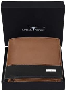 Urban Forest Seattle Dual Colour Leather Wallet for Men, Cognac/Black, Contemporary on Amazon.ae - Price Tracker