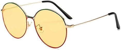 Rhythm Frame Alloy Color Paint Sunglasses Retro Anti-UV Outdoor Drive Sunglasses for Women (Color : YELLOW) on Amazon.ae - Price Tracker