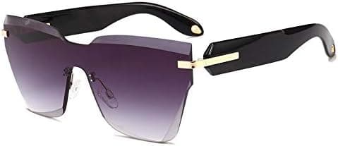 Outsized Sunglasses Block Shield Section Inherent Fengjing Cut Crystal Spectacle Lens May Be UV Sunglasses for Women (Color : Grey) on Amazon.ae - Price Tracker