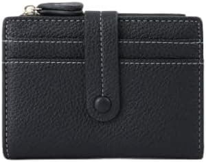 Women's Multi-Slot Bifold Wallet with Snap Button, Black, Casual on Amazon.ae - Price Tracker