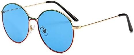 Rhythm Frame Alloy Color Paint Sunglasses Retro Anti-UV Outdoor Drive Sunglasses for Women (Color : Blue) on Amazon.ae - Price Tracker