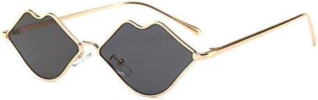 Lip Modern Retro Style Sunglasses Amber Frame in Assorted Colors UV Sunglasses for Women (Color : Gold frame) on Amazon.ae - Price Tracker