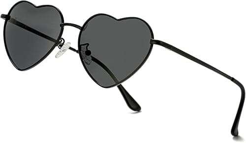 Polarized Heart Sunglasses for Women Fashion Lovely Style Metal Frame UV400 Protection Lens on Amazon.ae - Price Tracker