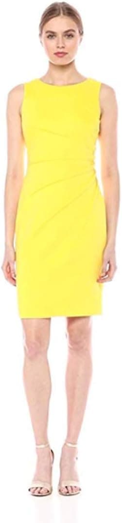 Calvin Klein womens Round Neck Sleeveless Sheath With Starburst Detail Dress on Amazon.ae - Price Tracker