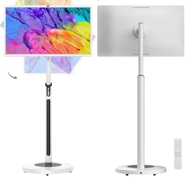 32-Inch Smart portable TV on Wheels with Touch Screen | Android 12 OS | 6GB RAM + 128GB Storage | 15000mAh Battery | Full Swivel Rotation | Portable Rolling Monitor for Home & Office on Amazon.ae - Price Tracker