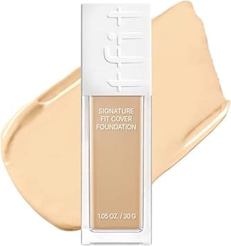 Signature Fit Cover Foundation - Blemish Cover, Full Coverage, Matte & Poreless Finish, Long-lasting & Lightweight, Korean Makeup, 1.02 Fl Oz (W01 Vanilla, 1.02 Fl Oz) on Amazon.ae - Price Tracker