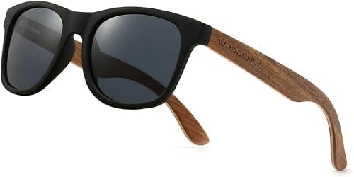 Retro Wood Polarized Sunglasses - Cool Style Matte Finish Frame with Wooden Temple for Men and Women Perfect Gifts on Amazon.ae - Price Tracker
