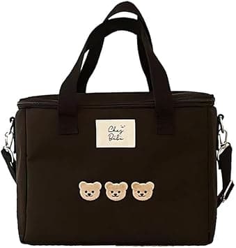 RICHTRUE Kawaii Lunch Bag for Girls Lunch Box Insulated Cute Lunch Bags for Women Insulated Lunch Box for Kids (Black) على Amazon.ae - متتبع الأسعار