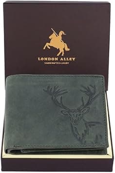LONDON ALLEY ELK Vintage Green Men's Leather Wallet on Amazon.ae - Price Tracker