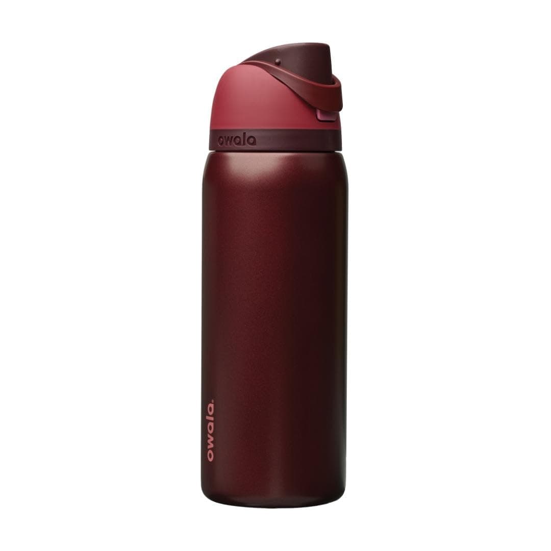 Owala FreeSip Insulated Stainless Steel Water Bottle with Straw, BPA-Free Sports Water Bottle, Great for Travel, 32 Oz, Black Cherry on Amazon.ae - Price Tracker