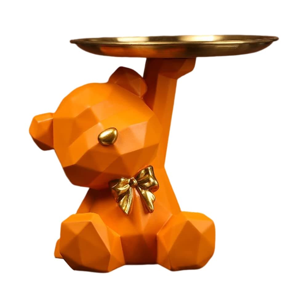 ANKICK Storage Tray Statue Key Holder Figurine, Candy Jewelry Earrings Lipsticks Tray, Cute Bear Statues with Dish, Bear Sculptures Key Bowl Dish Decorative Trays for Home & Office Decor on Amazon.ae - Price Tracker