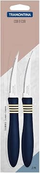 Tramontina Cor&Cor 2 Pieces Tomato Knife Set with Stainless Steel Blade and Blue Polypropylene Handle on Amazon.ae - Price Tracker