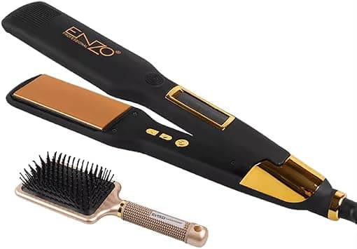 ENZO EN-9920A Professional Hair Straightener – Ceramic Tourmaline Flat Iron with Adjustable Temperature, Rapid Heat-Up, and Dual Voltage - Intl Version on Amazon.ae - Price Tracker