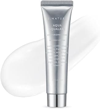 S. Nature AQUA SQUALANE MOISTURIZING CREAM | Face Moisturizer for Dry and Sensitive Skin, Vegetable Squalane 150,00ppm, Long-lasting Hydration, Pore Care Cream, Korean Skin Care (2.7 Fl Oz, 80ml) - Best Deal Finder