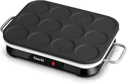 Saachi 12Pcs Mini Crepe & Pancake Maker, NL-CM-1860-BK on Amazon.ae - Price Tracker