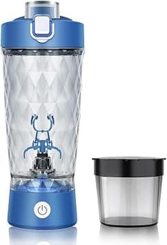 Premium Electric Protein Powder Shaker Bottle, USB Rechargeable Mixing Cup, Portable Water Bottle/Beverage Mixer, Suitable for Fitness and Sports, BPA-Free Tritan Material, 22 oz (Blue) on Amazon.ae - Price Tracker