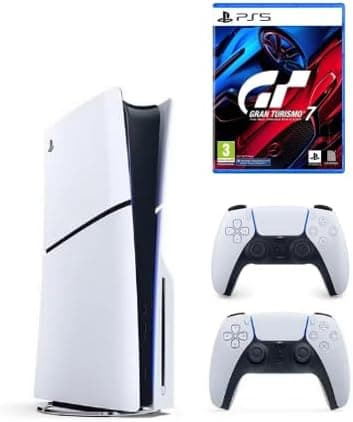 SIE Sony PlayStation 5 Slim Disc with Extra Dualsense White Controller + PlayStation Gran Turismo 7 PS5-International Version on Amazon.ae - Price Tracker