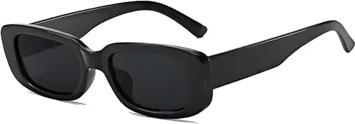 Retro Rectangle Sunglasses Women and Men Vintage Small Square Sun Glasses Protection Glasse, UV400 Protection Glasse, Vintage Driving Glasses 90’s Fashion Narrow Square Frame على Amazon.ae - متتبع الأسعار