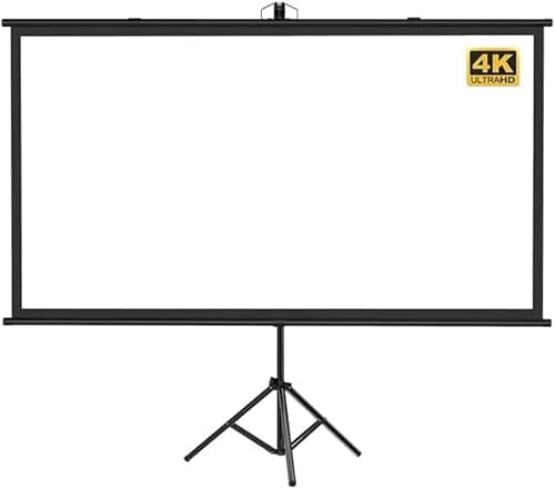 100inch Projector Screen with Stand,4:3 HD 4K Indoor&Outdoor Foldable Projection Screen with Frame,Auto-shrink Wrinkle-Free Tripod Screen for Movie Home Theatre Office(203x152cms) on Amazon.ae - Price Tracker