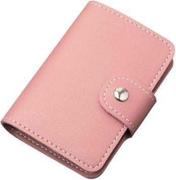 Leather Card Holder with RFID Blocking, 7.5cm Compact Wallet with Plastic Insert Sleeves for Credit Debit ID and Business Cards on Amazon.ae - Price Tracker