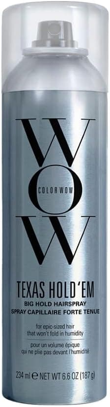 COLOR WOW Texas Hold'Em Big Hold Hairspray | Flexible Hold Volumizing Hairspray | Long-Lasting Lift & Body | For Fine & Limp Hair | Humidity-Resistant Formula | 234ml | Strong hold hairspray, humidity resistant, fast-drying formula, heat protection, long-lasting style on Amazon.ae - Price Tracker