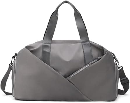 FC22 Sports Gym Bag for Women, Workout Duffel Bag Travel Bags Swim Sports Travel Gym Bag with Dry Wet Pocket and Shoe Compartment Travel bag Yoga Bag (Grey) on Amazon.ae - Price Tracker