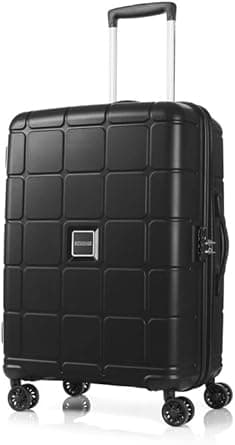 American Tourister Hundo Suitcase, Check-In Size 68 cm / 25 inch, 4 Spinner Wheels, Hard Top, Polypropylene, Black|Spacious||DuoSaf Security Zipper|TSA Lock|Expandable - 3 Years Global Warranty on Amazon.ae - Price Tracker