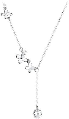 Crystal butterfly 925 Sterling Silver Pendant Necklace for Women Gift Packing J.Rosée Fashion Jewelry JR-1150 - Best Deal Finder
