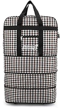 ROYAL SPORT Foldable and Expandable Suitcase Bag with Rolling wheels - 3 Layers Waterproof Lightweight Oxford Duffle Bag/Luggage Bag/Suitcase/Travel Duffel Bags for Men Women (CHECK DESIGN) on Amazon.ae - Price Tracker