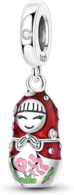 Polka Dot Matryoshka Charm, Charm for Bracelet, Compatible with Pandora Bracelet Neckalce on Amazon.ae - Price Tracker