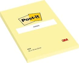 Post-it Notes Canary Yellow 659 4 x 6 in (101 x 152 mm), 100 sheets/pad | Yellow Color | Sticky Notes | For Note Taking, To Do Lists and Reminders | Clean Removal | No damage | Recyclable - Best Deal Finder