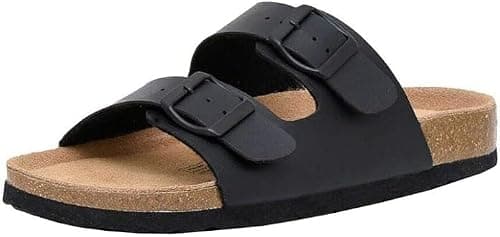 CUSHIONAIRE Lane Cork Footbed Sandals for Women – Comfortable Double Buckle Slip-On with Genuine Suede Footbed & Arch Support Slides for Women Footwear on Amazon.ae - Price Tracker