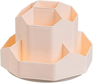 Rotating Art Supply Storage Organizer,Pencil Holder with 9 Compartment, Pen Storage Organizer, for Kids Art Desk, Homeschool Supplies, Home Office Desktop Organizer(Pink) على Amazon.ae - متتبع الأسعار